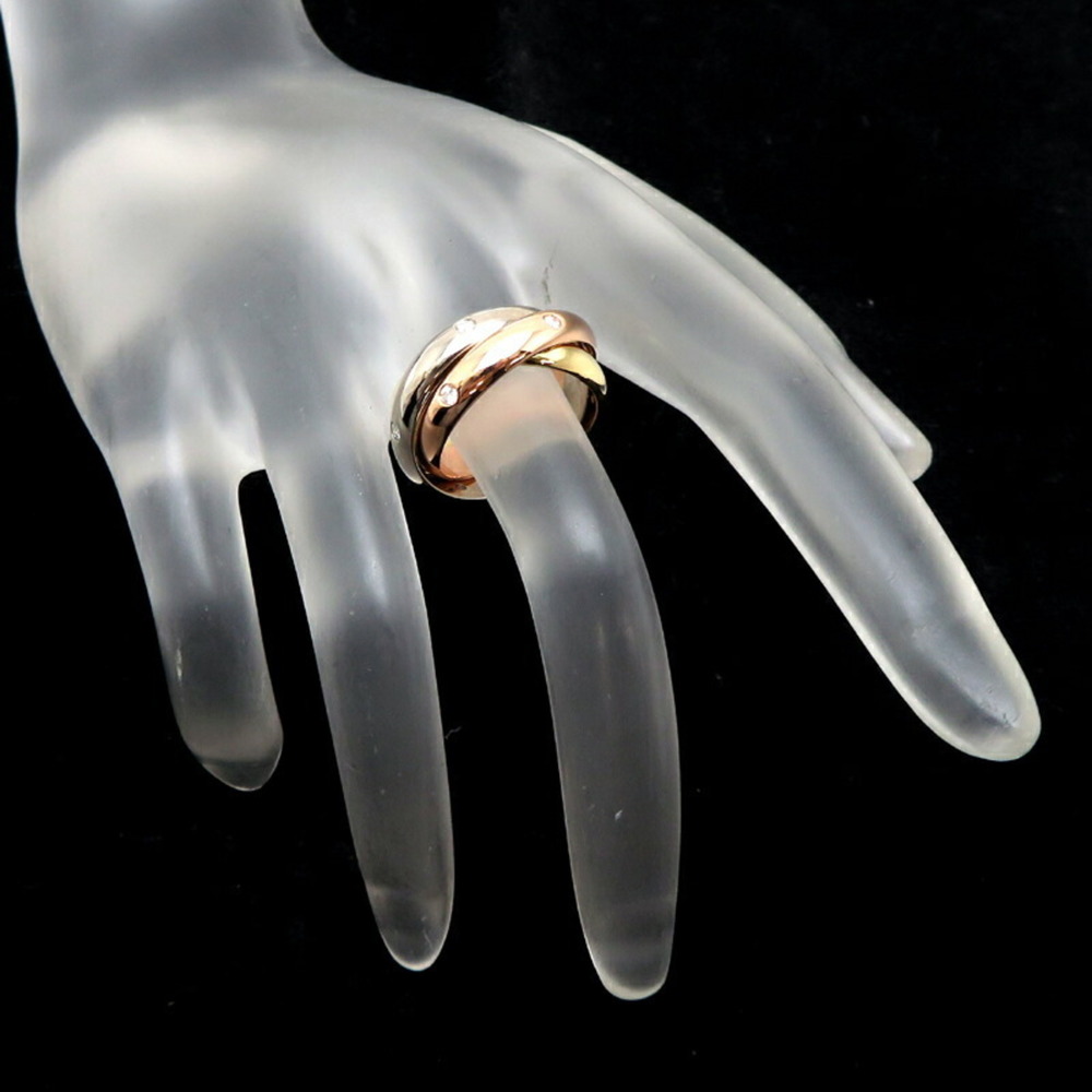 Cartier #48 Trinity Diamond Ladies Ring B40388 750 Yellow Gold Size 8 - Picture 8 of 10